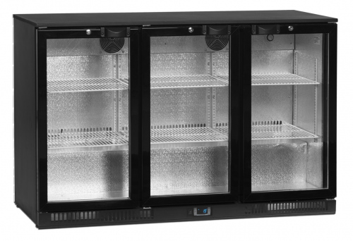 Шкаф холодильный со стеклом TEFCOLD DB301H-3 барный черный купить Шкаф холодильный со стеклом TEFCOLD DB301H-3 барный черный