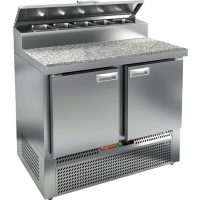 СТОЛ охлаждаемый для пиццы HICOLD   PZE2-11/GN (1/6Н) столешница ГРАНИТ