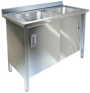 Ванна моечная двухсекционная с дверьми купе