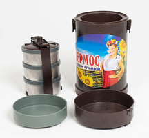 Индивидуальный полевой судковый термос 3-х секционный 3х600 мл