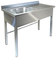 Ванна моечная с рабочей поверхностью ТЕХНО-ТТ ВМ-32/557 П нерж