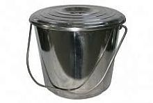 Ведро 10л из нержавеющей стали с крышкой  Appetite