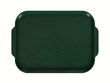 Поднос столовый 450х355 мм с ручками темно-зеленый