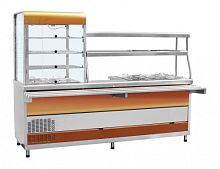 ПРИЛАВОК-витрина холодильный мармитный универсальный ПВХМ-70КМУ (мини)  краш. (21000011574)