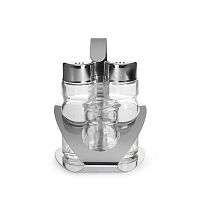 Набор для специй 3 предмета (соль, перец, зубоч) нержавеющая сталь, крюк Luxstahl [KH-312]