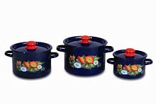 Набор кастрюль эмалированных 3 предмета