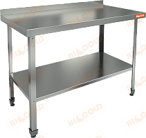 СТОЛ пристенный с бортом и полкой HICOLD НСО-11/6БП ЭН 281406