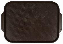 Поднос столовый из полистирола 450х355 мм темно-коричневый [1730]