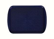 Поднос столовый 415х305 мм с ручками темно-синий