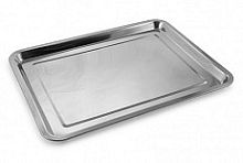 Поднос из нержавеющей стали прямоугольный 60х40х2 см
