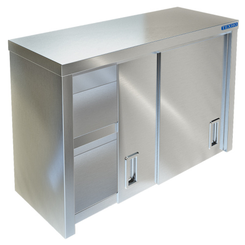 Полка-шкаф настенная закрытая ТЕХНО-ТТ ПН-422/1200 (двери-купе)