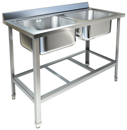 Ванна моечная двухсекционная ТЕХНО-ТТ ВМ-21/557 краш