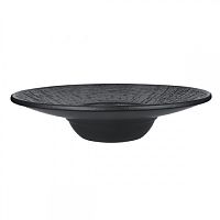 Тарелка глубокая 250 мл 27*5,5 см для пасты, для супа Black Raw Wood