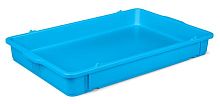 Лоток для теста 650х430х80 мм без крышки голубой ПП