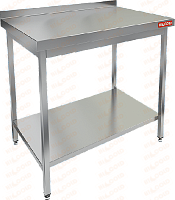 СТОЛ  пристенный с бортом и полкой HICOLD НСО-10/6БП 281111