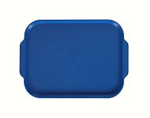 Поднос столовый 450х355 мм с ручками синий