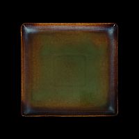 ТАРЕЛКА квадратная 9" 232х232мм, синий+зеленый "Corone Verde"