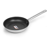 СКОВОРОДА d=200/50 нерж антиприг. покрытие, тройное дно, ИНДУКЦИЯ, LUXSTAHL[C24131]