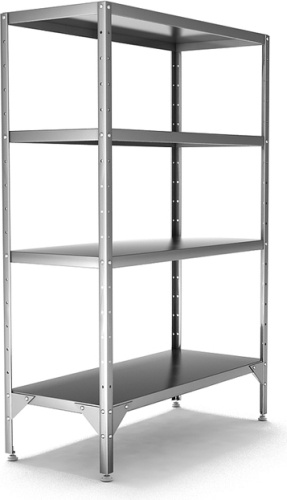 Стеллаж со сплошными полками С-900х500х2000/4 э
