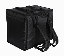 Терморюкзак 450х450х400 мм для пицц фольгированный чёрный с вентиляцией