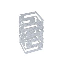 Подставка-куб фуршетная 150х150х255 мм серебро с белым Luxstahl