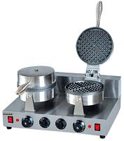 ВАФЕЛЬНИЦА ДЛЯ БЕЛЬГИЙСКИХ ВАФЕЛЬ AIRHOT WE-1D ДВОЙНАЯ