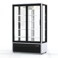 Шкаф холодильный ПРЕМЬЕР ШВУП1ТУ-1,12К4 (двери-купе, остекление с четырех сторон)