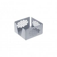 Салфетница ажурная 130х130х70 мм серебро Luxstahl