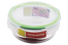 Контейнер стеклянный круглый 950 мл ТМ Appetite зеленый