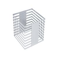 Подставка-куб фуршетная 300х300х380 мм серебро Luxstahl