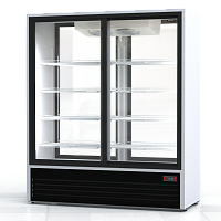 Шкаф холодильный ПРЕМЬЕР ШВУП1ТУ-1,5К2 (двери-купе, остекление с двух сторон)