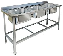 Ванна моечная трехсекционная ТЕХНО-ТТ ВМ-41/456 краш