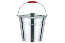 Ведро 8л из нержавеющей стали с крышкой ТМ Appetite