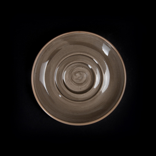 Блюдце 114 мм серо-коричневое «Corone Natura»
