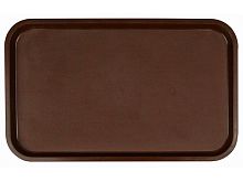 Поднос столовый из полипропилена 530x330 мм темно-коричневый