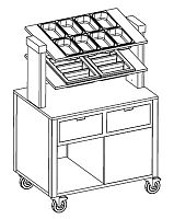 Прилавок для столовых приборов MetalCarrelli [6900 A20]