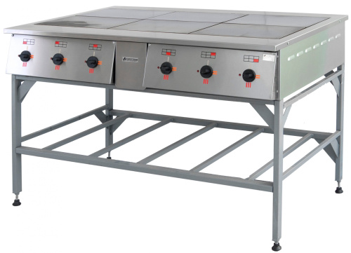 ПЛИТА ПЭ-0.72Н ТЭН-сталь. 6-ти конфорочная без жарочного шкафа фото 2