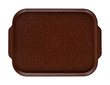 Поднос столовый 450х355 мм с ручками темно-коричневый