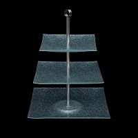 ЭТАЖЕРКА 3-х ярусная 8''/10''/11'' d=21/25/30см "Corone Aqua"