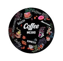 Меловая доска круглая 900 мм без рамы с росписью