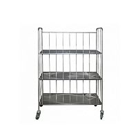 Стеллаж на колесах ТСП-500 (сетчатая тележка с полками для белья)