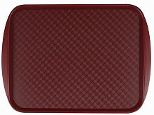 Поднос столовый из полистирола 450х350 мм бордовый [422106621]