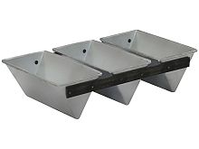 ФОРМА ХЛЕБНАЯ алюм. литая Треугольная  185х110х85мм.  3-секционная