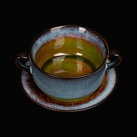 БУЛЬОННАЯ ПАРА 400мл, синий+зеленый "Corone Verde"