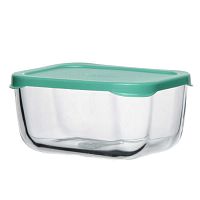 Контейнер 400 мл Snow box стекло с пластиковой крышкой [53733/b]