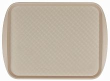 Поднос столовый из полистирола 450х350 мм бежевый [422106607]