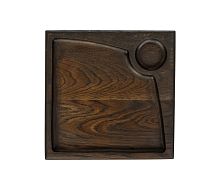 Доска для подачи 245х245 мм с отделением для соусника