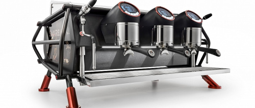 КОФЕМАШИНА - автомат SANREMO CAFE RACER CUSTOM RENEGADE LEATHER BAGS 3 группы черная (бойлер 10 л)