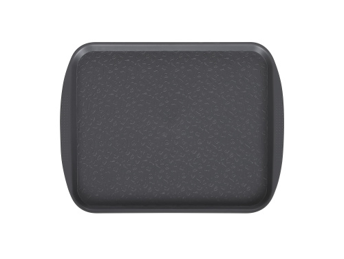 Поднос столовый 415х305 мм с ручками серый