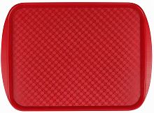 Поднос столовый из полистирола 420х300 мм красный [422106704]